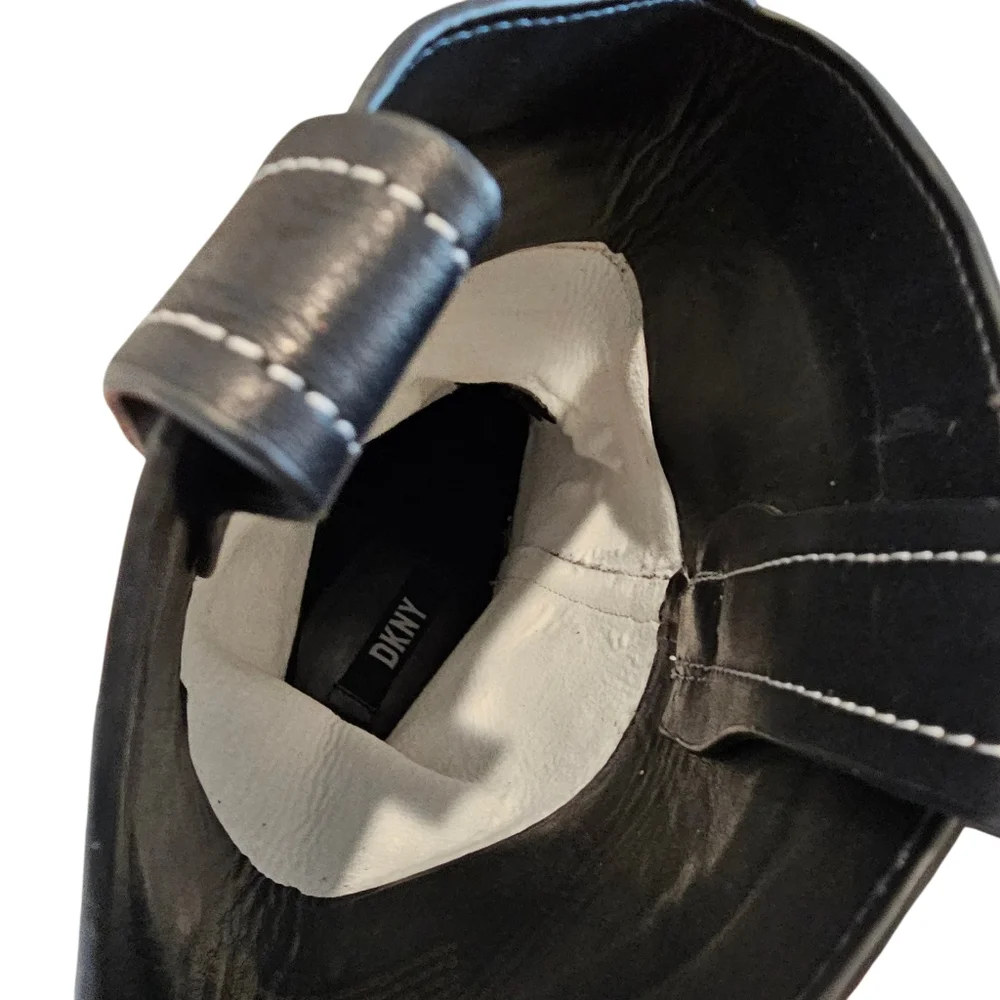 DKNY Women's Lukas Black and White Cowboy Boots - Picture 11 of 13